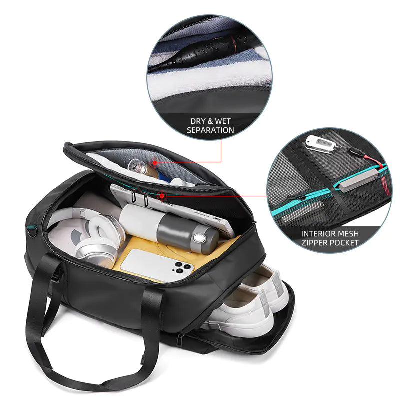 Multifunctional Waterproof Gym Shoulder Bag Backpack |Kasmora